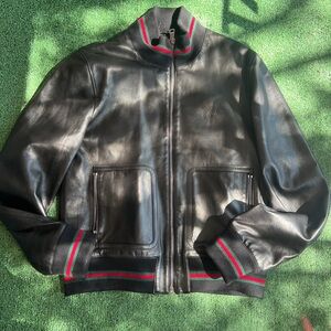 Men’s Gucci Leather Bomber